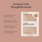 Kitsch Satin Pillowcase with Zipper for Hair & Skin, Softer Than Silk Pillow Cases Queen, Wrinkle-Free, Smooth and Cooling Satin Pillow Covers, Standard Size 19"x26" - Champagne