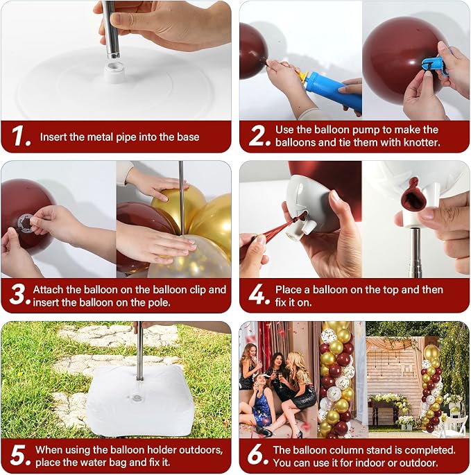2 Sets Adjustable Balloon Column Stand Kit - Image 5