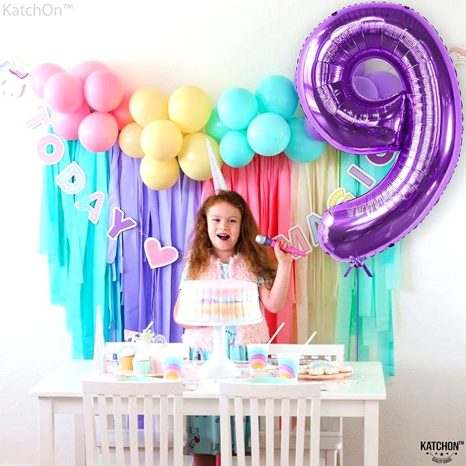 KatchOn Foil Purple 9 Balloon Number - Image 8