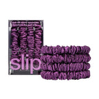 slip Skinny Scrunchies: Anti-Crease, Anti-Breakage Slipsilk™ Design Protects Delicate Hair | Includes 4 Pure Silk Scrunchies: Dark Purple