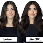 Irresistible Me Real Human Hair Extensions Clip Ins – 100% Human Hair Clip In Extensions for Length & Volume – Invisible Extension – Heat Resistant & Dyeable – Dark Brown, 20 Inches