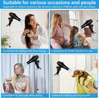 Adjustable Hands-Free Hair Dryer Stand Holder 360 Degree Rotation,Blow Dryer Holder Countertop With Non-Slip Tripod and Universal Clip