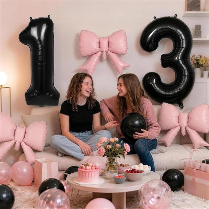 40 Inch Black Number 6 Balloon - Image 8