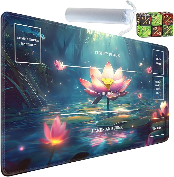 for TCG Playmat with Zones, Non-Slip Rubber Bottom Trading Card Game Mat with by Unknown