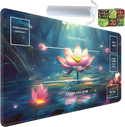 for TCG Playmat with Zones, Non-Slip Rubber Bottom Trading Card Game Mat with by Unknown