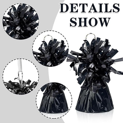 9 PCS Metallic Wrapped Balloon Weights Black Heavy Balloon Weight - Image 3