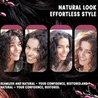 Curly Hair Toppers for Women, Real Human Hair Topper for Thinning Hair, Realistic Scalp Crown Hair Topper with Natural Volume, Clip-In 3D Scalp Cover, Natural Black 1B 10 In