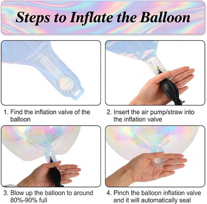 18 Pcs Foil Balloons Shiny Round Balloons Set Large Balloon Garland Arch - Image 5
