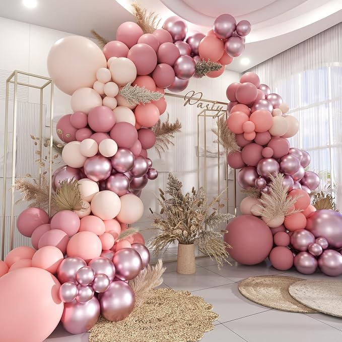 Pink Balloon Garland Arch Kit by MOXMAY