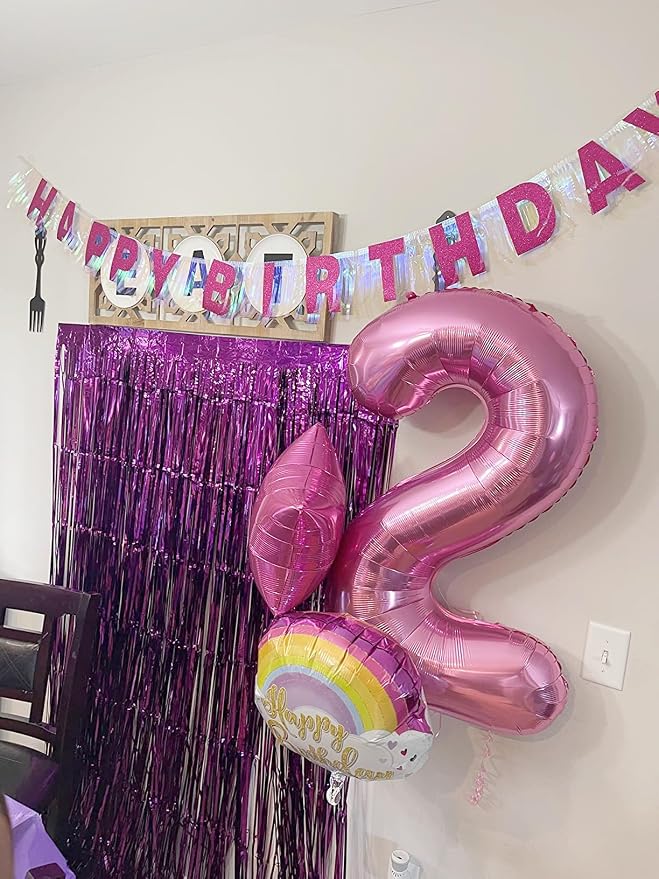 2 Balloon Number 40 Inch Pink Balloons - Image 2