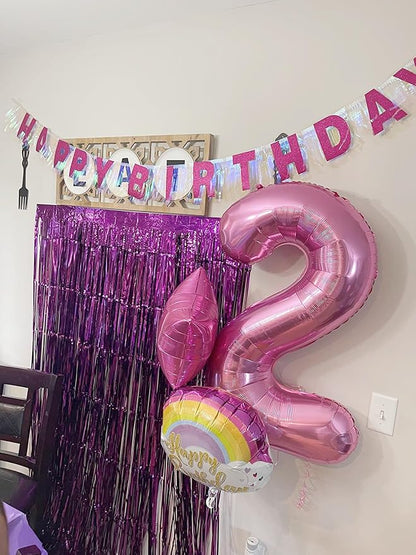 2 Balloon Number 40 Inch Pink Balloons - Image 2