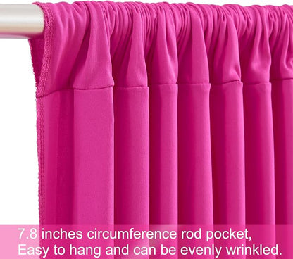 10x12 Hot Pink Backdrop Curtains - Image 7