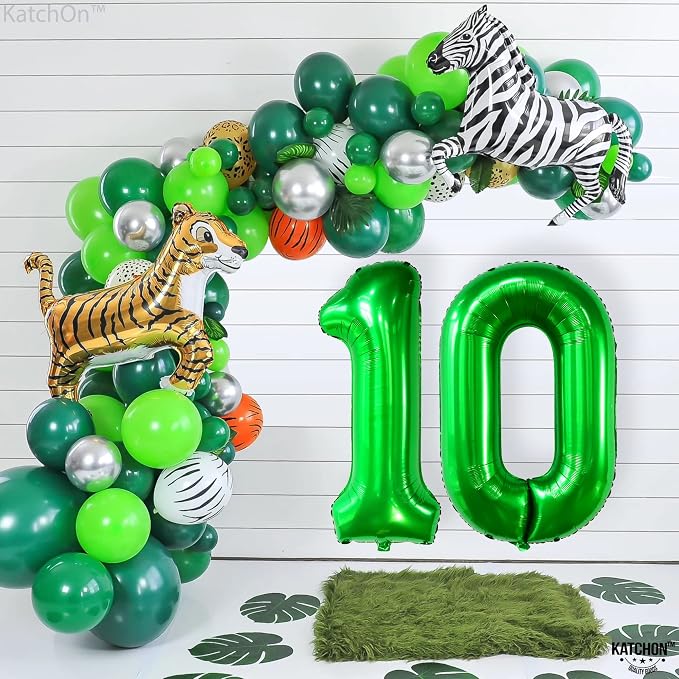 KatchOn Dark Green 10 Balloon Number 40 Inch, 10th Birthday Decorations | Dark - Image 7