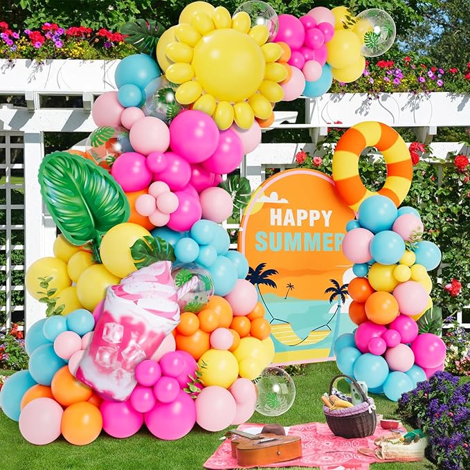 DBKL Tropical Balloon Arch Garland Kit, Luau Hawaiian Party Decorations - Image 2