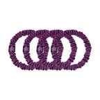 slip Skinny Scrunchies: Anti-Crease, Anti-Breakage Slipsilk™ Design Protects Delicate Hair | Includes 4 Pure Silk Scrunchies: Dark Purple