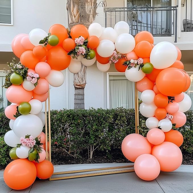 RUBFAC 135pcs Orange Balloons Different Sizes 18 12 10 5 Inches, Burnt Orange - Image 4