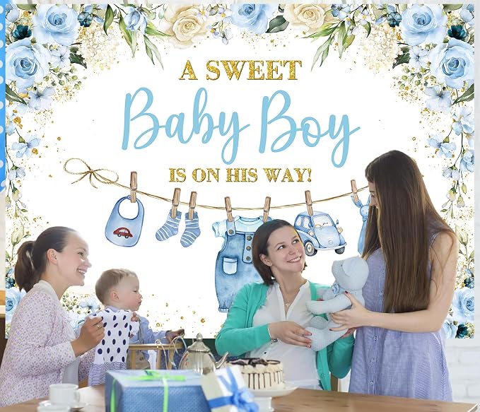 Cute Clothes Baby Shower Backdrop - Image 4