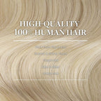 GOO GOO Clip in Hair Extensions Real Human Hair, Remy Human Hair Extensions Clip ins for Women, Natural Human Hair, 26inch 180g 7Pcs, #60A Platinum Blonde