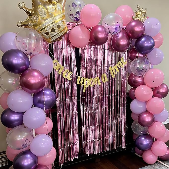 Pink and Purple Confetti Balloons 50 Pcs 12 Inch | Rainbow Unicorn Princess - Image 3