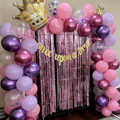 Pink and Purple Confetti Balloons 50 Pcs 12 Inch | Rainbow Unicorn Princess - Image 3