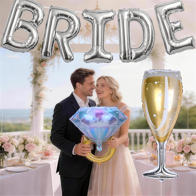 40inch Silver Bride Balloons Bachelorette, Bride To Be Bridal Shower Balloon - Image 8