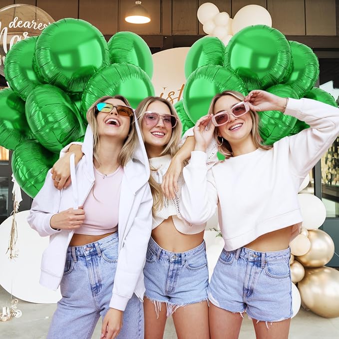 20PCS Green Round Shaped Balloons, 18 Inch Round Foil Balloon, Giant Round - Image 7