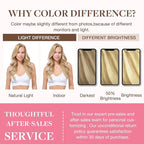 GOO GOO Clip in Hair Extensions Real Human Hair, Remy Human Hair Extensions Clip ins for Women, Natural Human Hair, 12inch 85g 7Pcs, #18A/613A Dark Blonde Highlighted Bleach Blonde