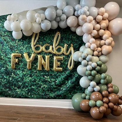 Sage Green Blue Brown Balloons - Image 4