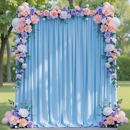 Asee'm Blue Backdrop Curtains Drapes by Aseem