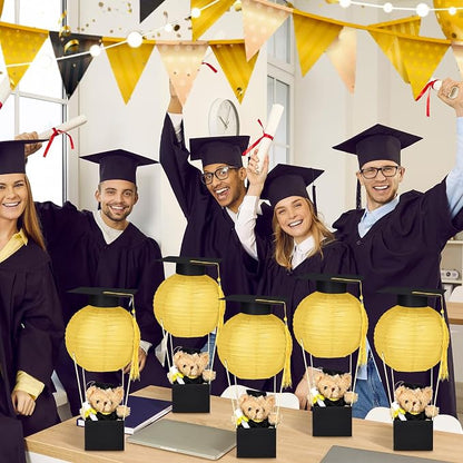 Silipull 6 Sets Graduation Table Centerpieces Hot Air Balloon Party Decorations - Image 5