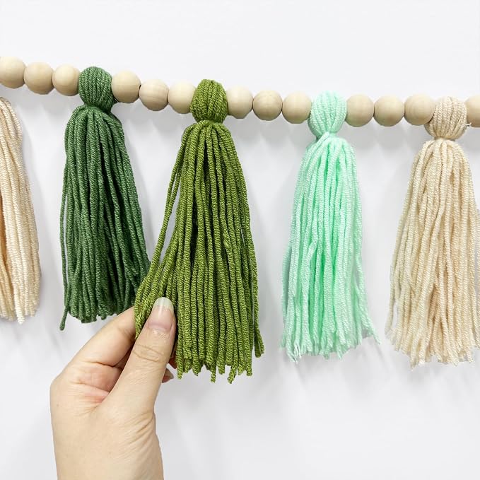 Baby Shower Burlap Pennant Banner Flag Felt Welcome Baby Sign Ombre Sage Green - Image 4