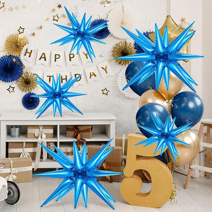 10 Pcs Star Balloons Explosion Balloons Foil Cone Balloon Magic - Image 2