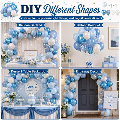 Blue Balloons, Baby Boy Gender Reveal Ocean Birthday Wedding Anniversary - Image 6