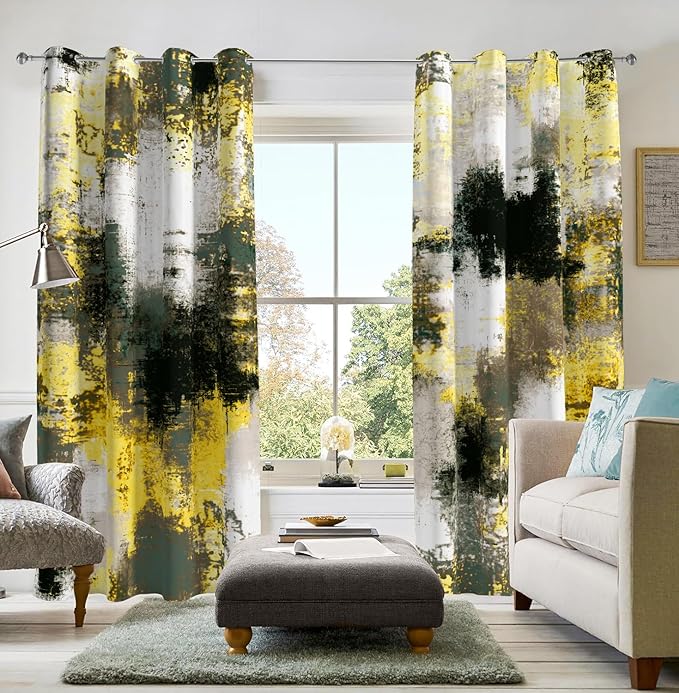 Asuexpect Abstract Curtains 2 Panels Abstract Rust Curtain Room Darkening by Asuexpect