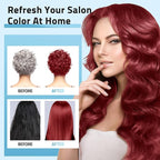 Hair Dye Shampoo 3 in 1 for Women & Men, Wine Red Hair Color Shampoo Refresh Hair Only 20 Mins - Natural Plant - Champu Para Pintar el Pelo