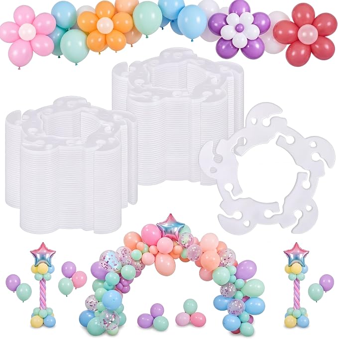 500 Pcs Plastic Balloon Clips Bulk, Reusable Balloon Clips by Charnoel