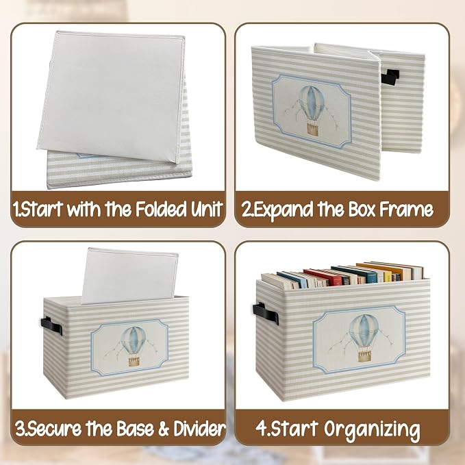 Hot Air Balloon Nursery Foldable Storage Bins Box - Image 4