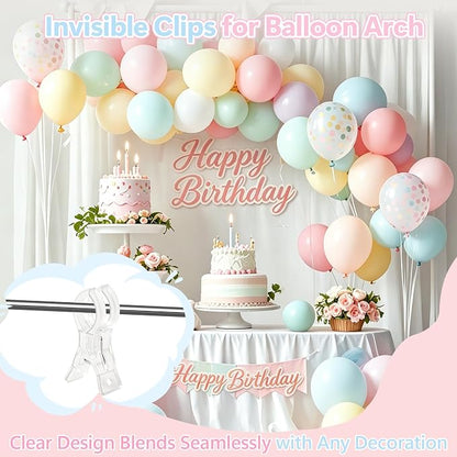 10 Pack Clear Backdrop Clips for Balloon Arch, 3.5" Spring Clamps | No-Slip Grip - Image 3