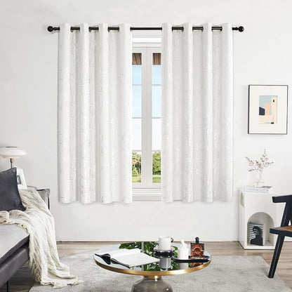 Deconovo Living Room Curtains 63 Inches Long, Thermal Insulated, Room Darkening - Image 2