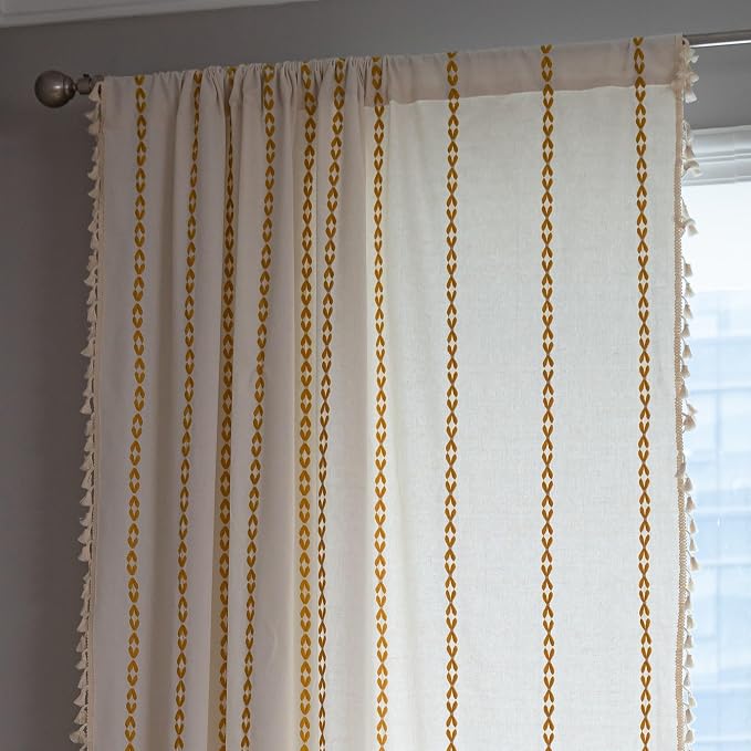 Sutuo Home Boho Curtains for Bedroom Living Room 108 inches Long, Semi Blackout - Image 9