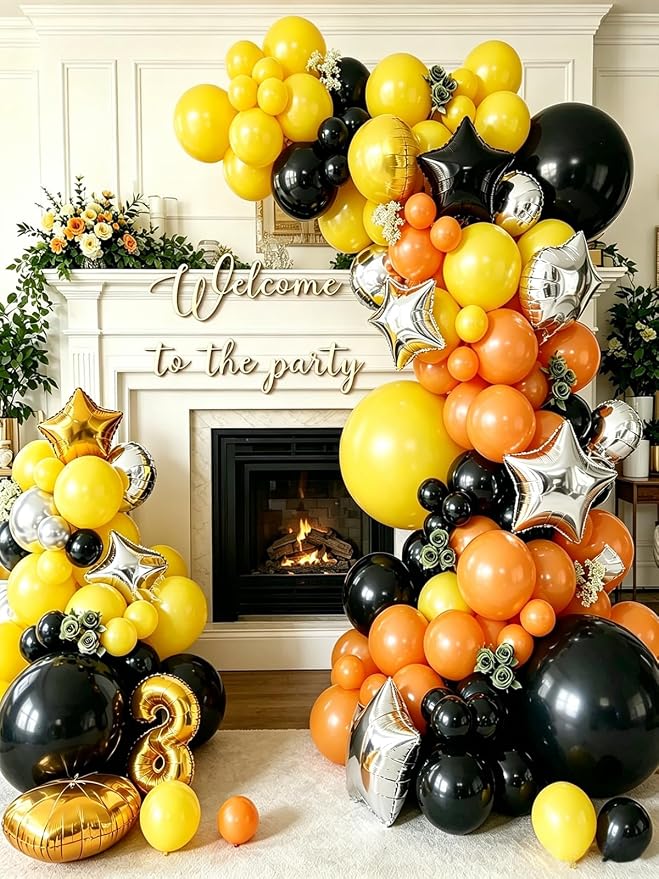 Yellow Balloons 125 Pcs Different Sizes 18 12 10 5 Inch Matte Yellow Latex - Image 8