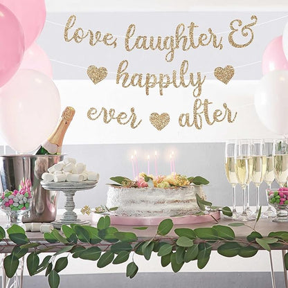 Pre-Strung Love Laughter & Happily Ever After Banner - Image 2