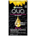 Garnier Hair Color Olia Ammonia-Free Brilliant Color Oil-Rich Permanent Hair Dye, 2.11 Platinum Black, 1 Count (Packaging May Vary)