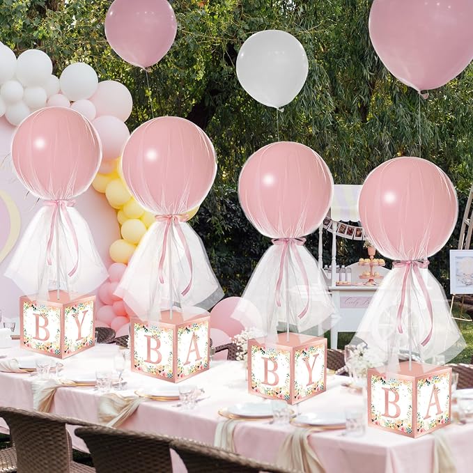 6 Set Pink Girl Tulle Tutu Balloon by Wettarn
