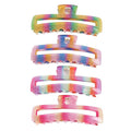 Hair Clip, Rectangle Design for Women Girls, Nonslip French Hair Claw Clips, Strong Hold Hair Jaw Clips, 4 Pack