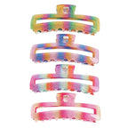 Hair Clip, Rectangle Design for Women Girls, Nonslip French Hair Claw Clips, Strong Hold Hair Jaw Clips, 4 Pack