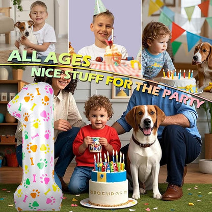 40 Inch Multi-color Dog Paw Birthday Balloons, Numeral 1 Birthday Balloons - Image 5
