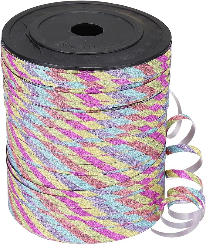 PATIKIL Glitter Curling Ribbon 500yds x 1/5" Plastic Balloon String Ribbon | by PATIKIL