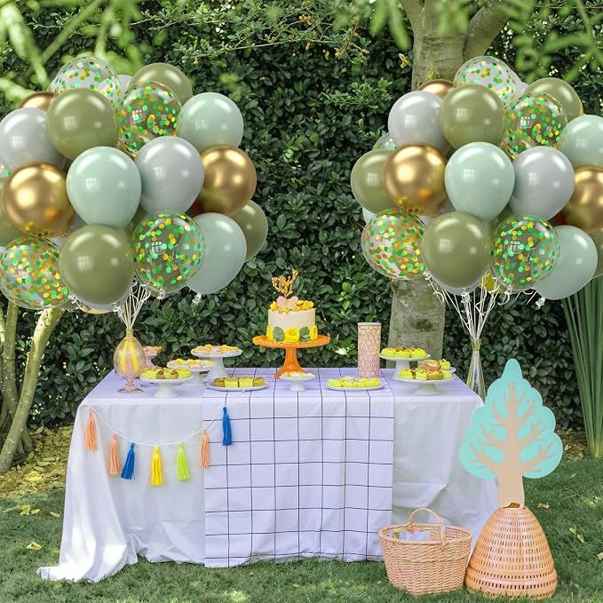 Sage Green and Gold Balloons - Image 5