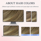 DOORES Invisi Edge Clip in Hair Extensions 20 inch 120g 7pcs, Virgin Real Human Hair PU Clip in Extension Invisible Seamless Thickening Hairstyle, 3/8/613 Walnut Brown to Ash Brown and Bleach Blonde